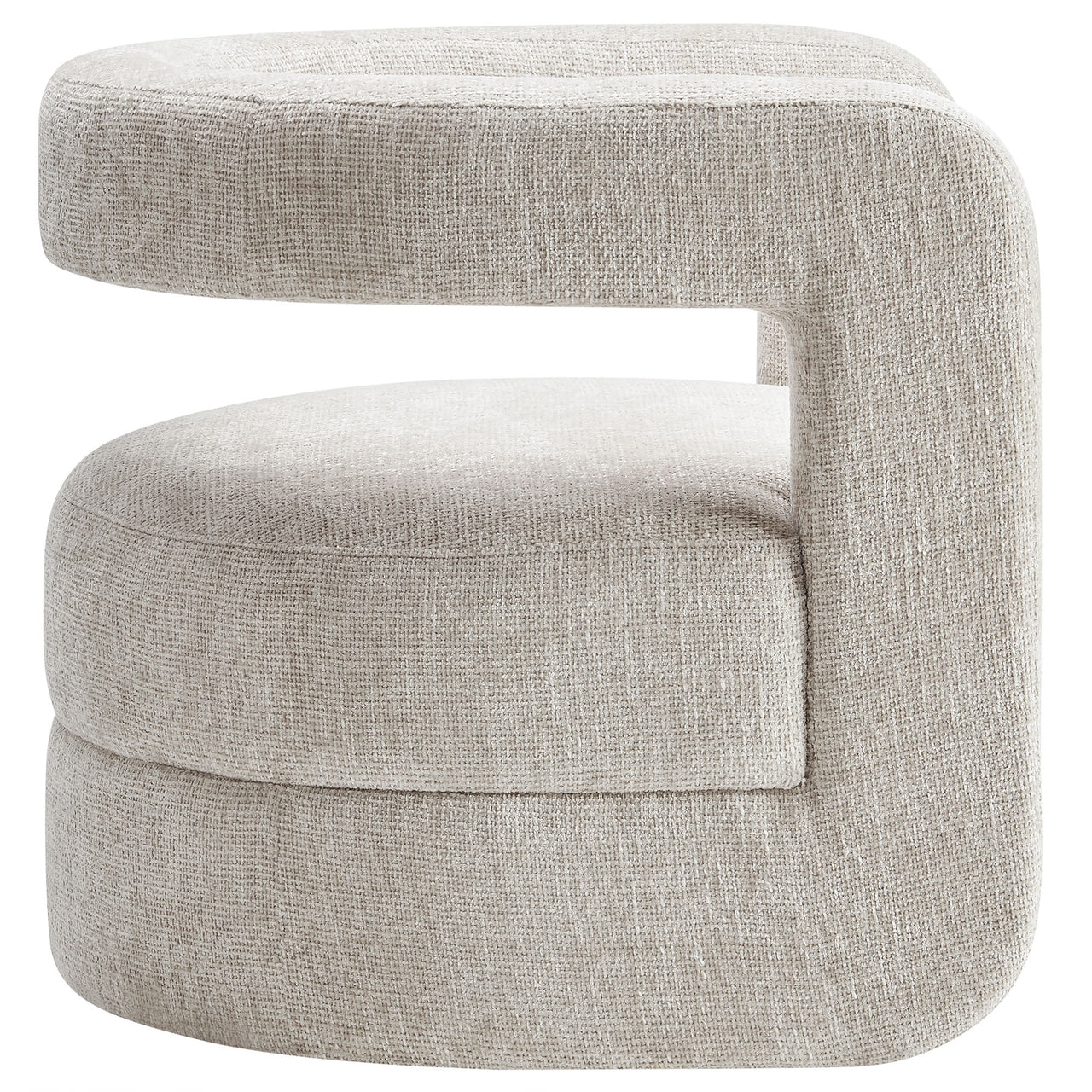 Coco Chenille Accent Chair, Light Gray