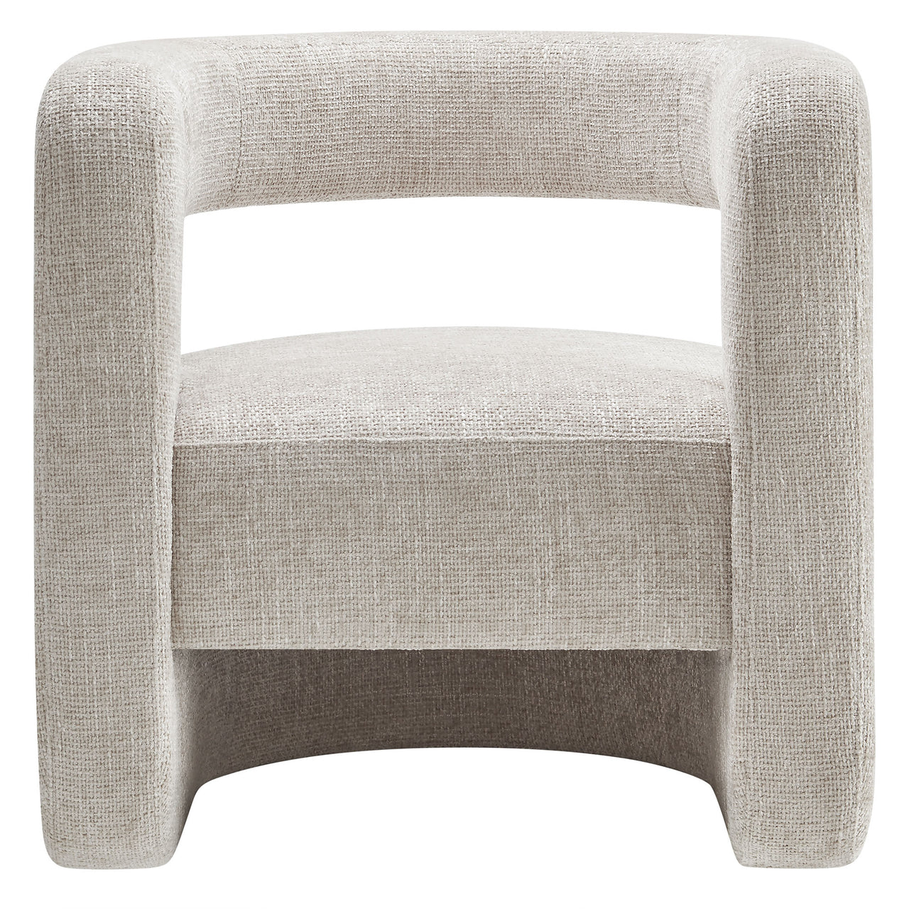 Coco Chenille Accent Chair, Light Gray