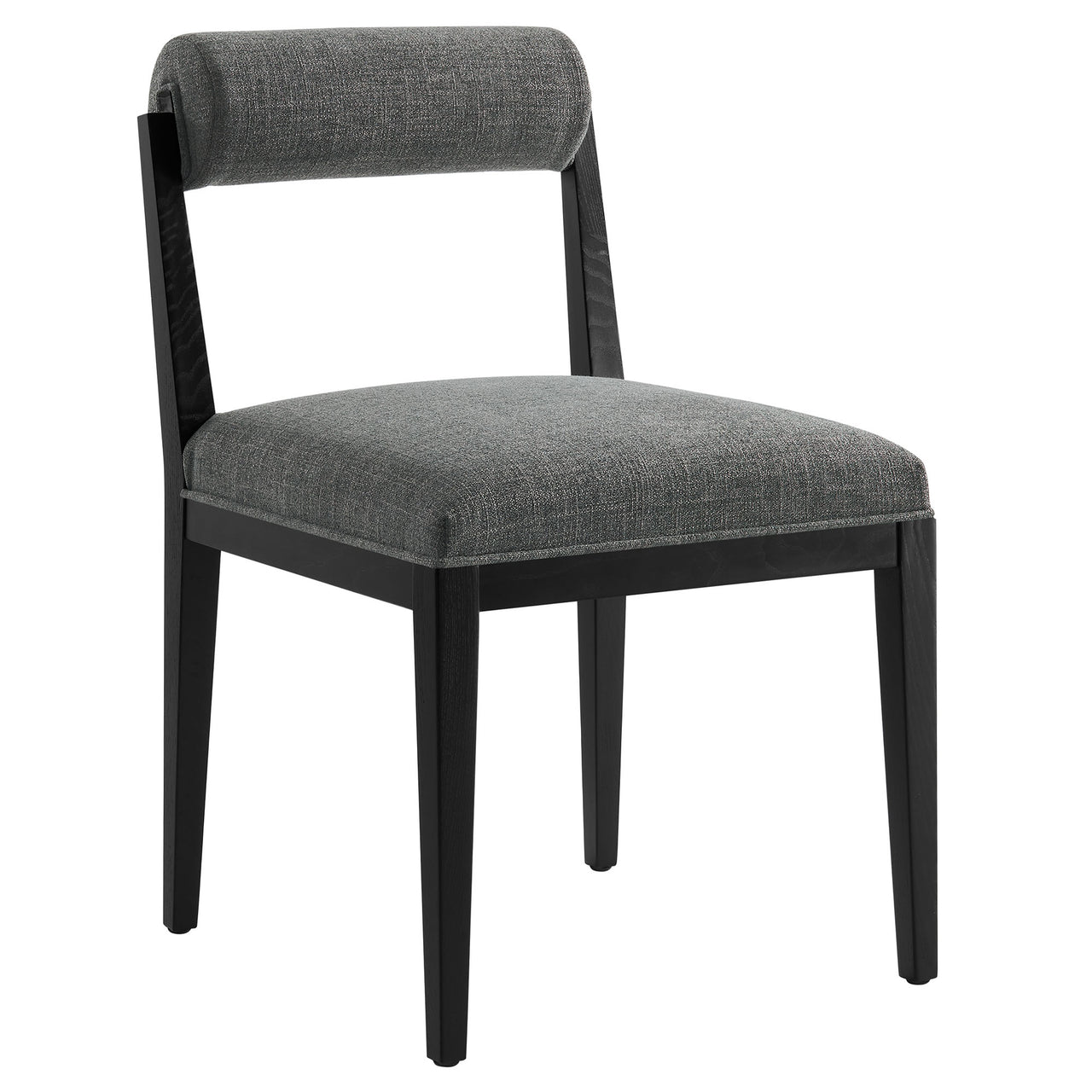 Nautilus Fabric Dining Chair, Charcoal & Black