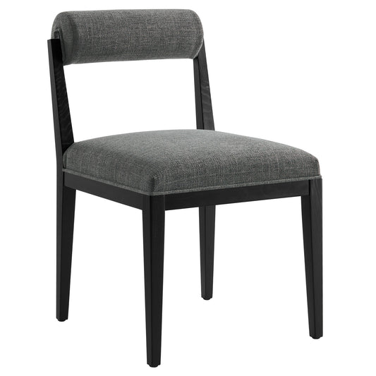 Nautilus Fabric Dining Chair, Charcoal & Black