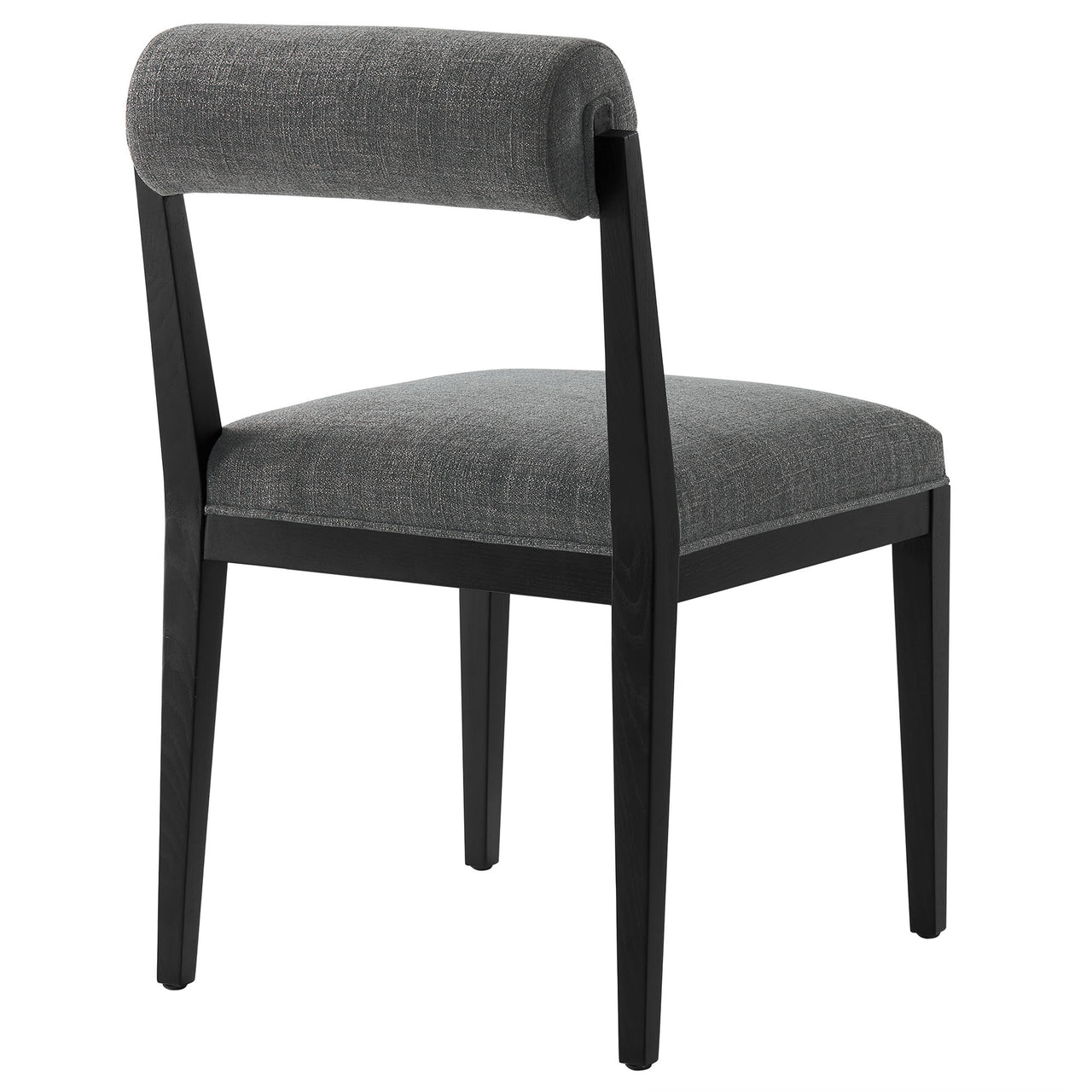 Nautilus Fabric Dining Chair, Charcoal & Black