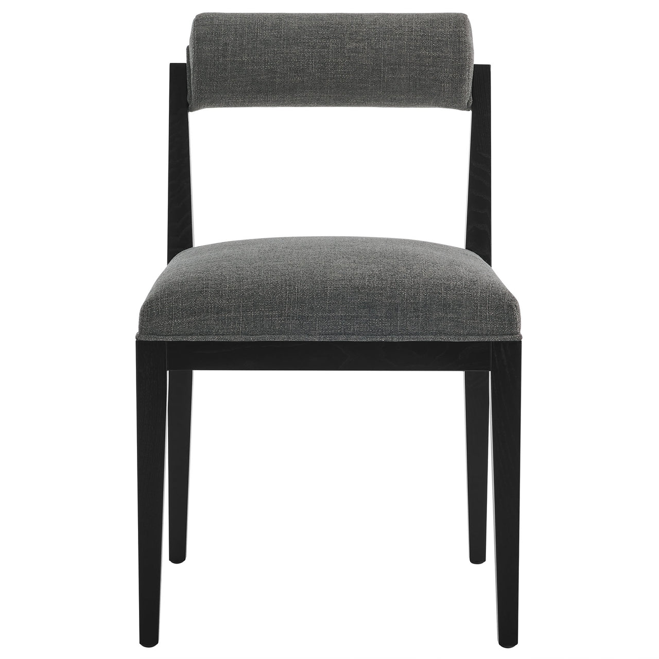 Nautilus Fabric Dining Chair, Charcoal & Black