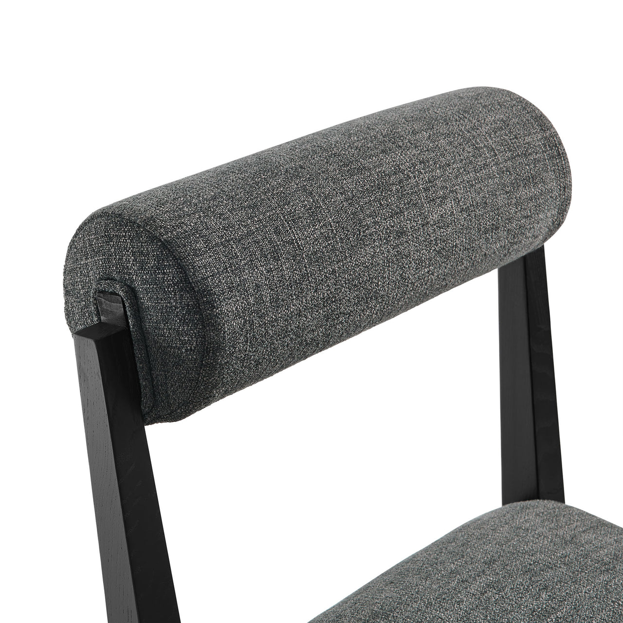 Nautilus Fabric Dining Chair, Charcoal & Black