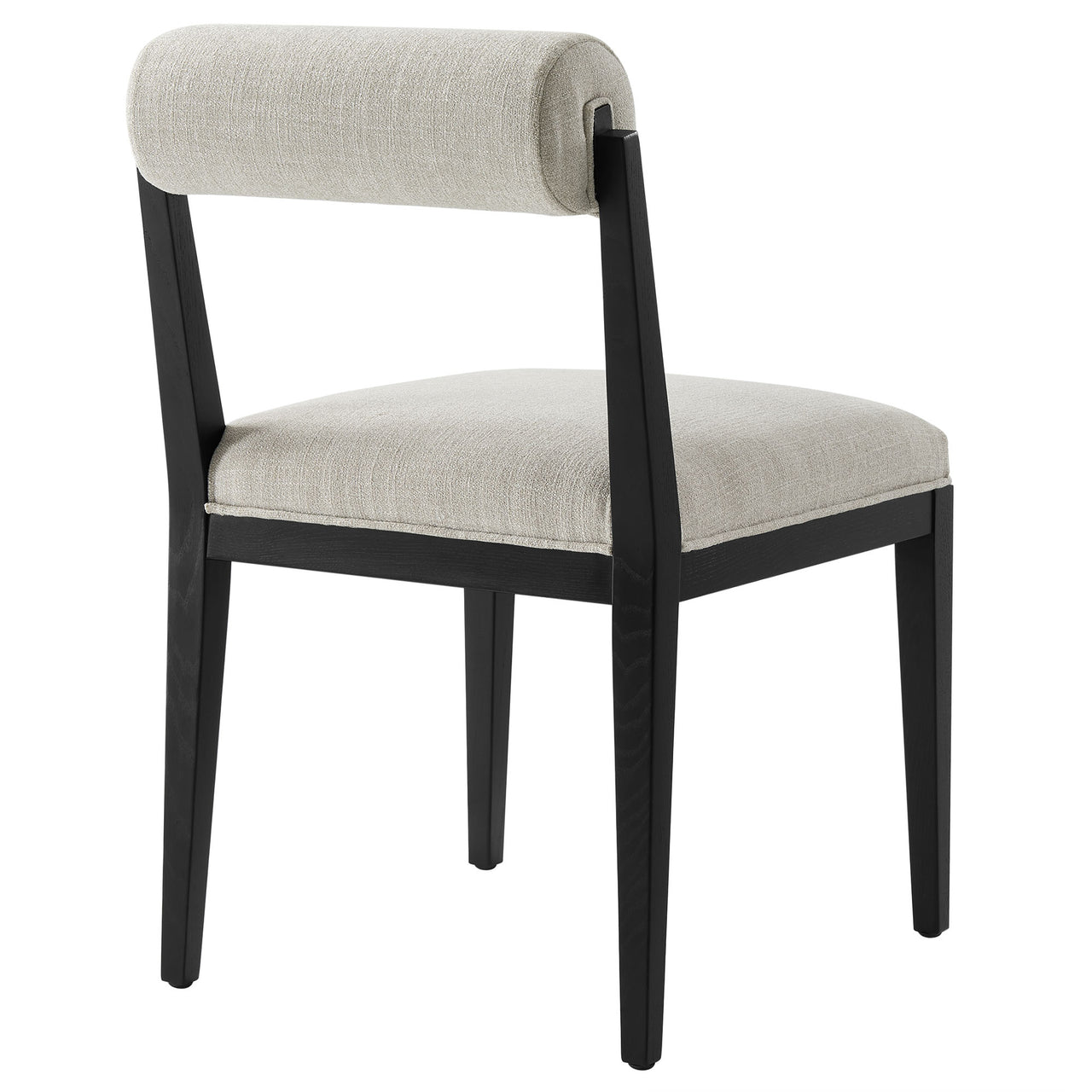 Nautilus Fabric Dining Chair, Linen & Black