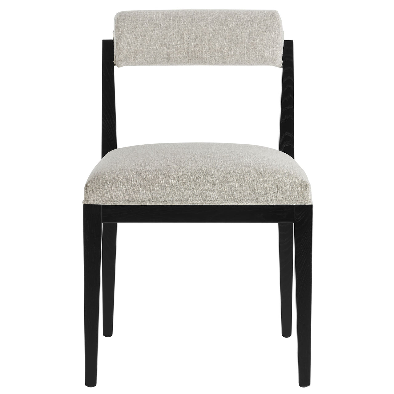 Nautilus Fabric Dining Chair, Linen & Black