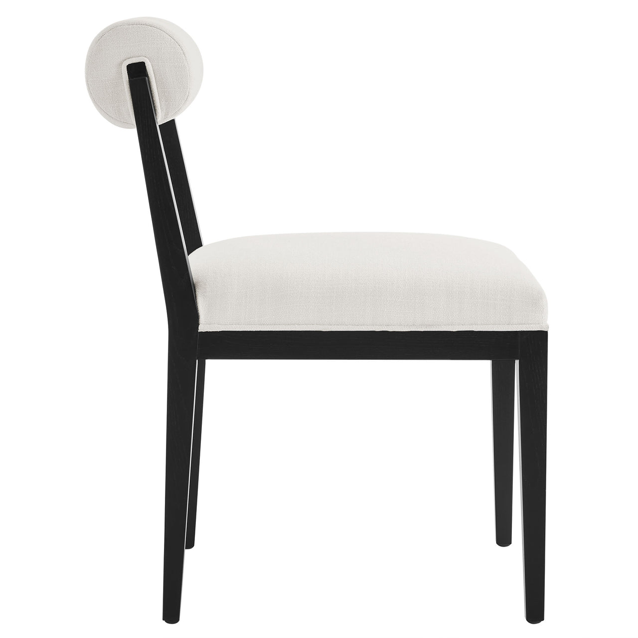 Nautilus Fabric Dining Chair, Sand & Black
