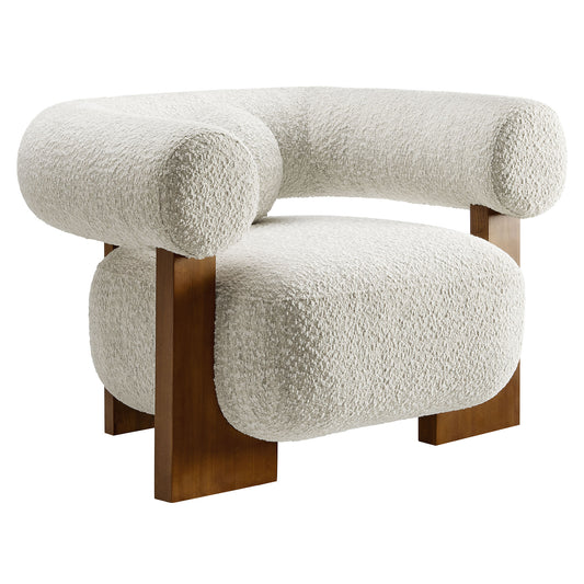 Shepherd Boucle Accent Chair, Ivory