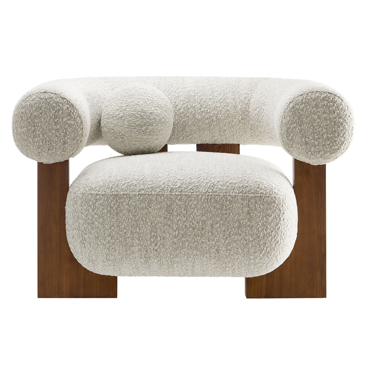 Shepherd Boucle Accent Chair, Ivory