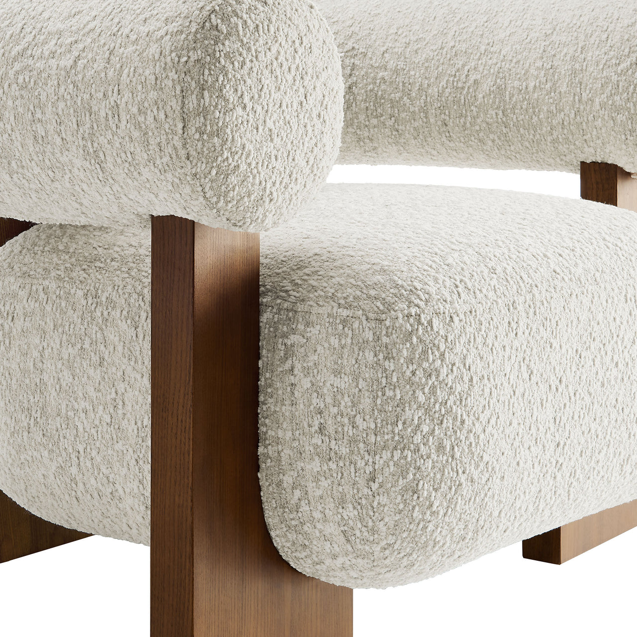 Shepherd Boucle Accent Chair, Ivory