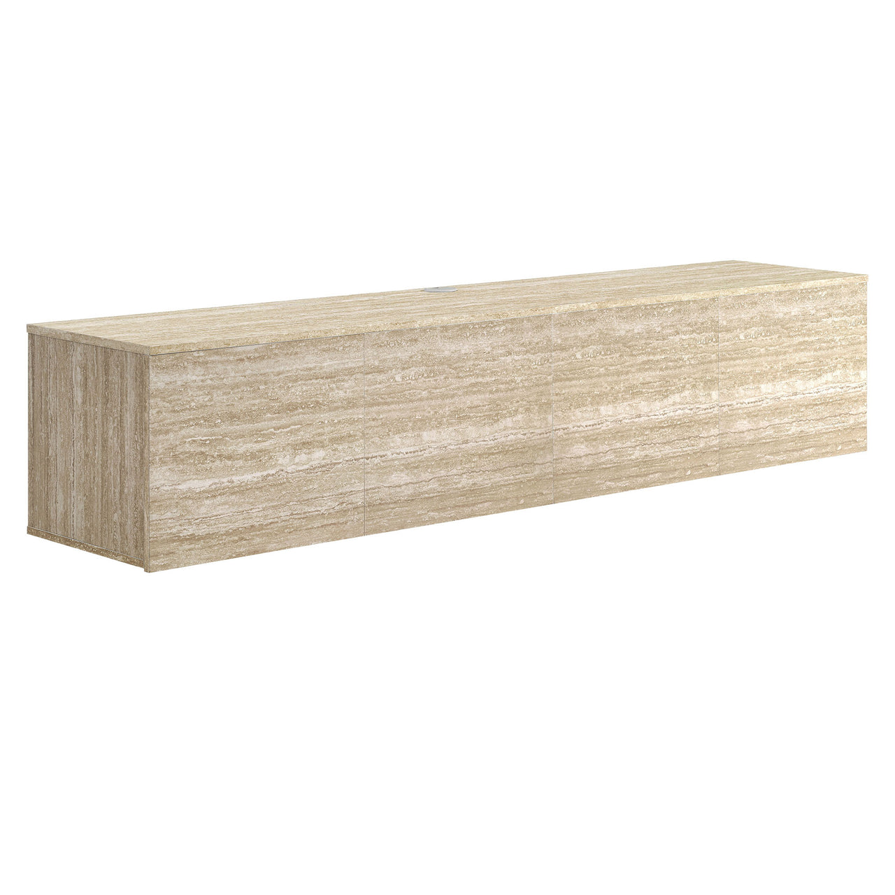 Sevielle Wall Mounted TV Stand | Cabinet, Travertine