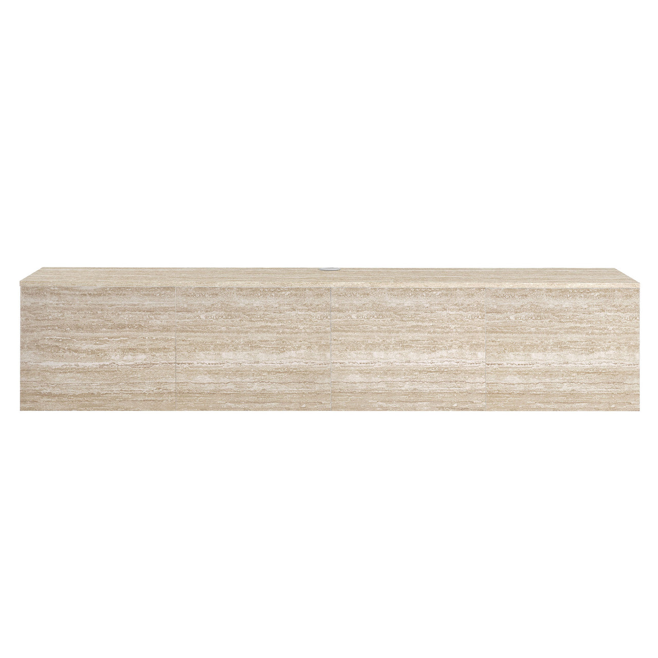 Sevielle Wall Mounted TV Stand | Cabinet, Travertine
