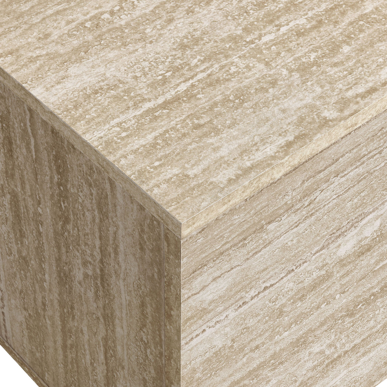 Sevielle Wall Mounted TV Stand | Cabinet, Travertine