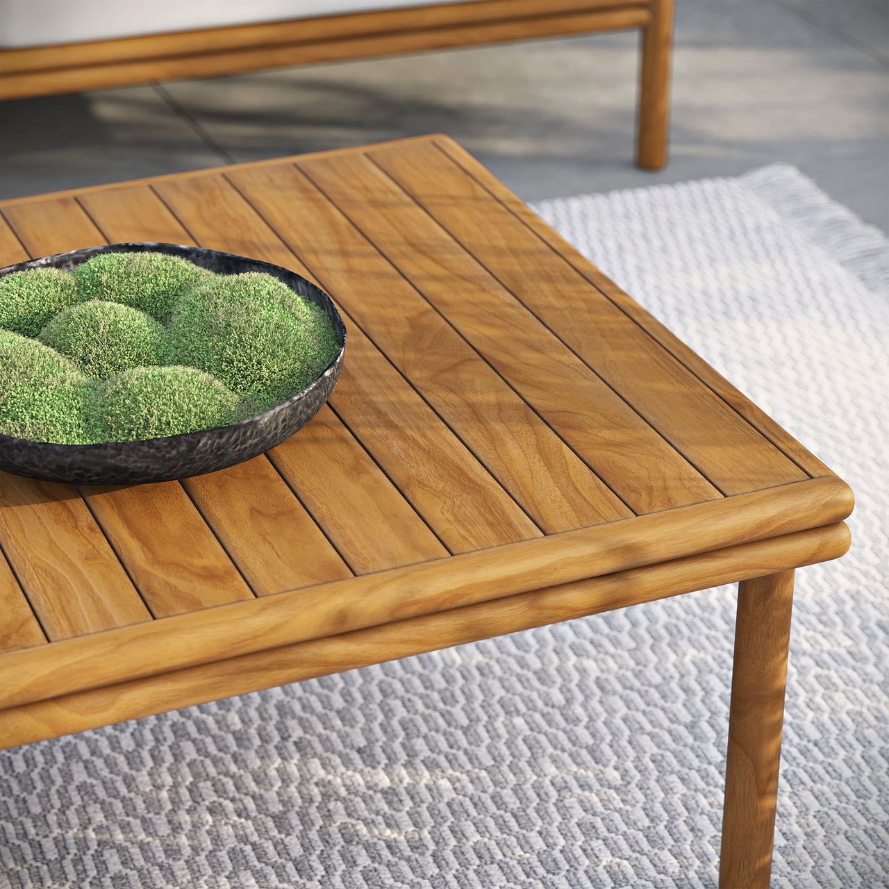 Weylan Alfresco Grade-A Teak Coffee Table, Natural Wood