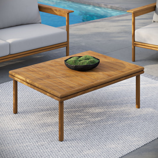 Weylan Alfresco Grade-A Teak Coffee Table, Natural Wood