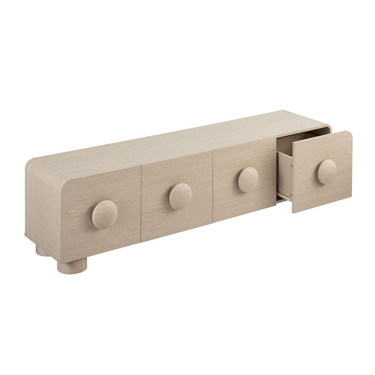 Button TV Stand, Cream