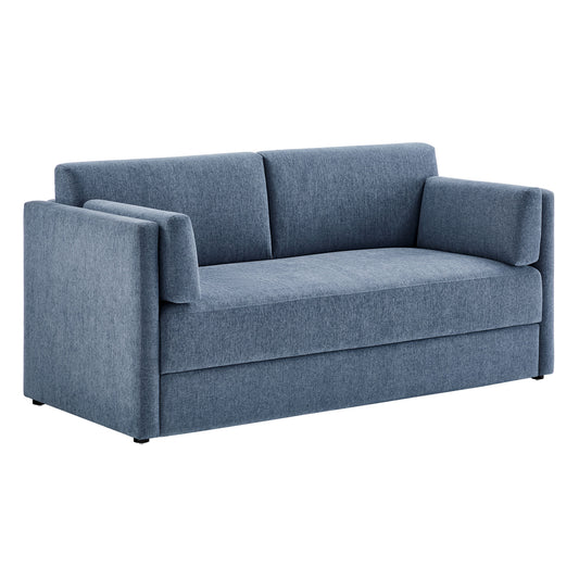 Maveren Chenille Sofa, Blue
