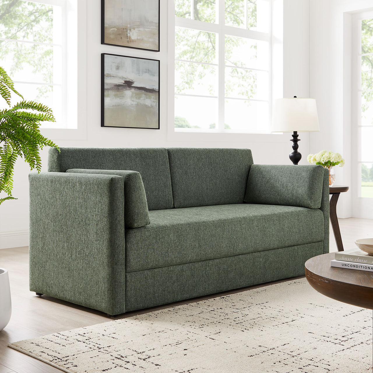 Maveren Chenille Sofa, Fern
