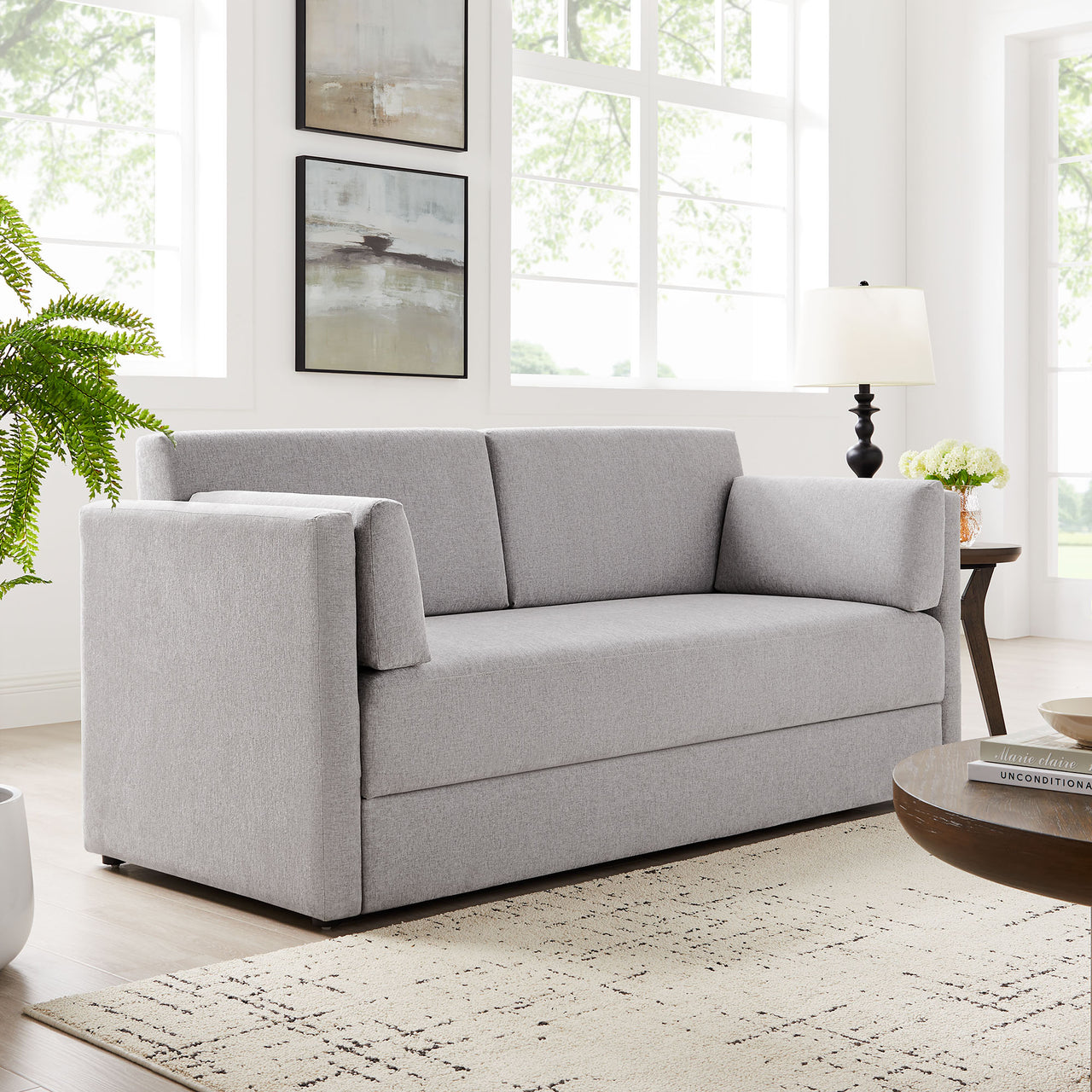 Maveren Chenille Sofa, Taupe