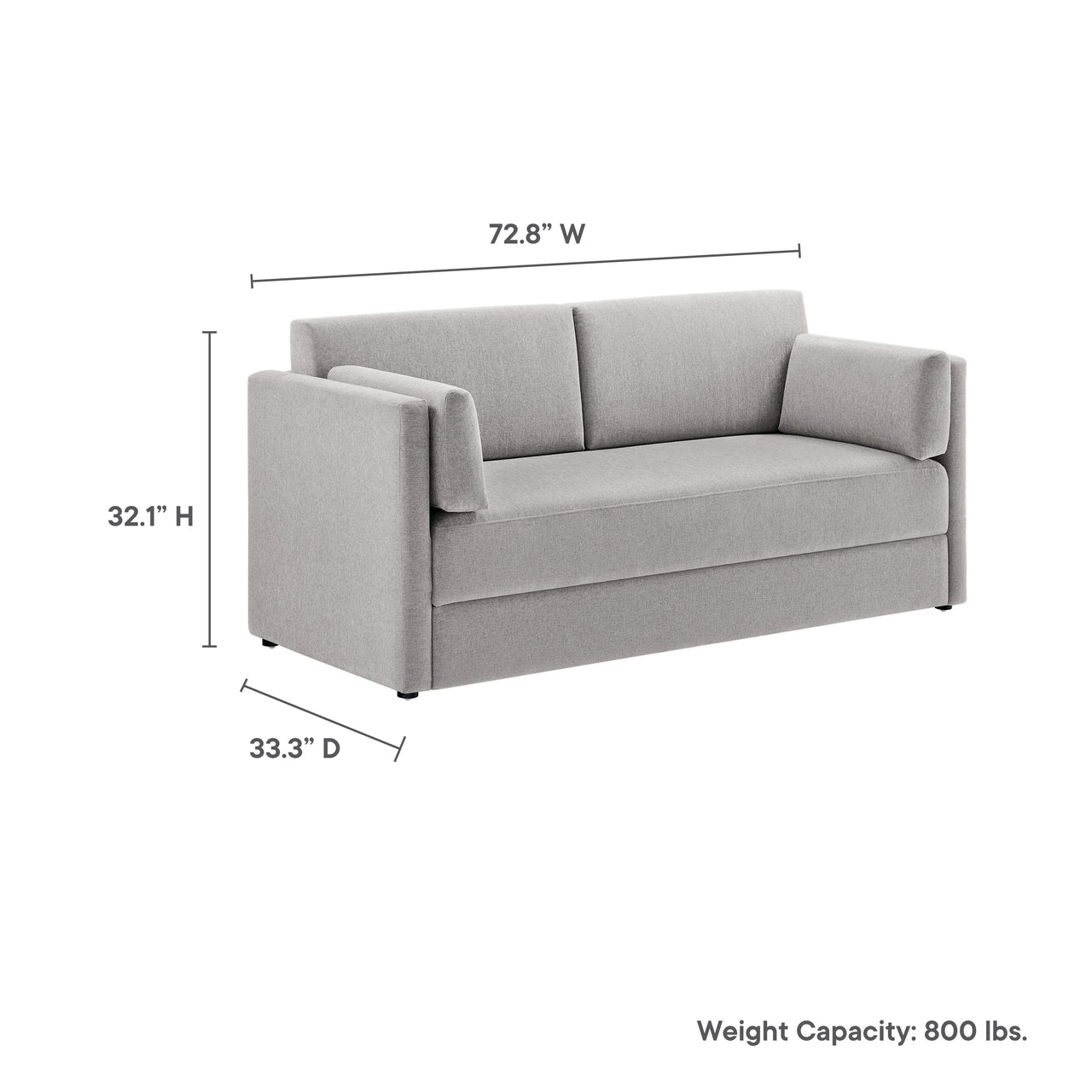 Maveren Chenille Sofa, Taupe