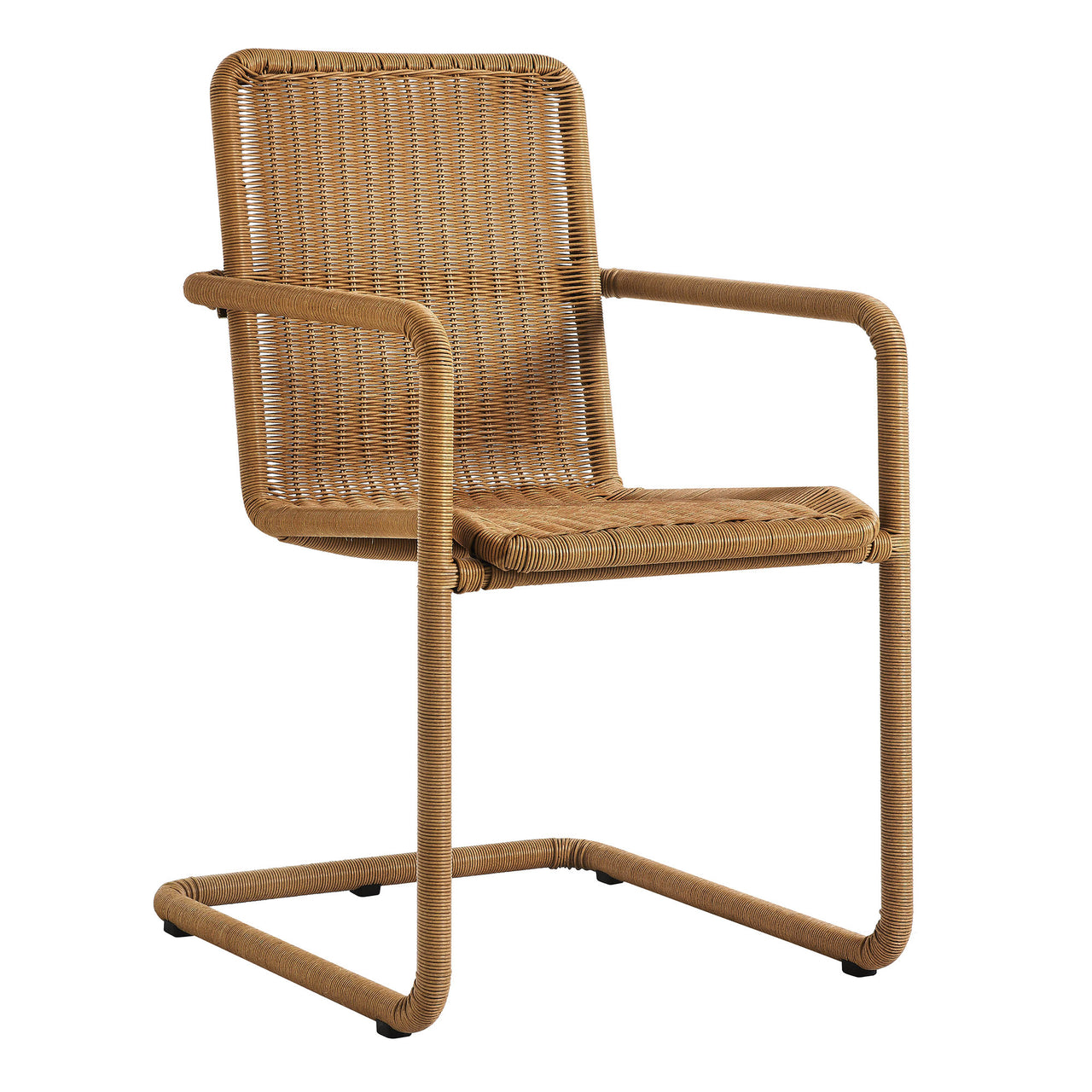Sorella Alfresco Wicker Dining Chair Set of 2, Natural Wood