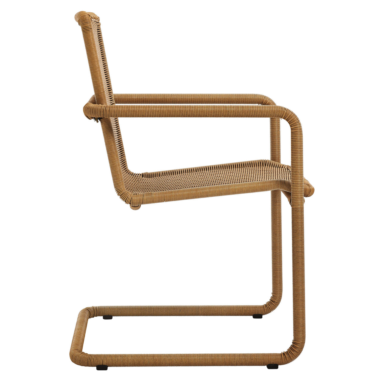 Sorella Alfresco Wicker Dining Chair Set of 2, Natural Wood