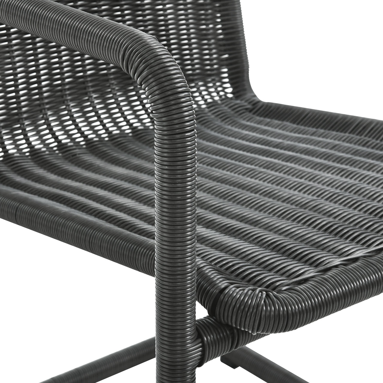 Sorella Alfresco Wicker Dining Chair Set of 2, Slate