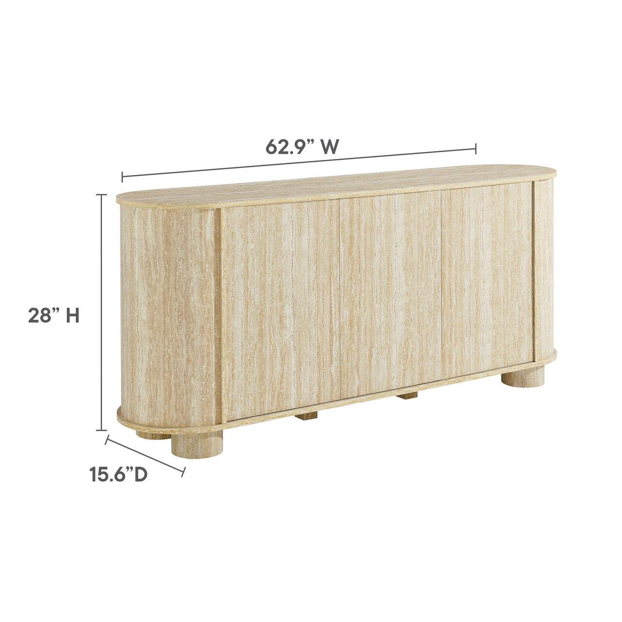 Orelith Laminate Sideboard, Travertine