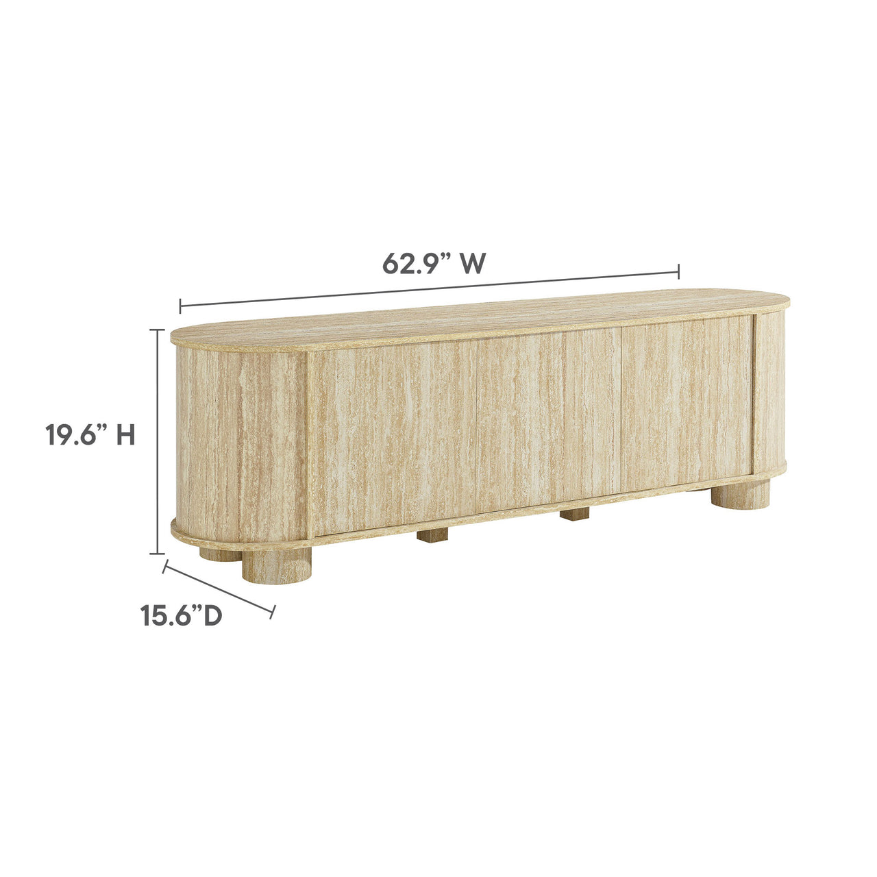 Orelith Laminate TV Stand, Travertine