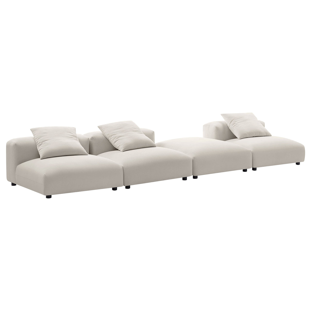 Leisure 4-Piece Modular Fabric Sectional, Sand
