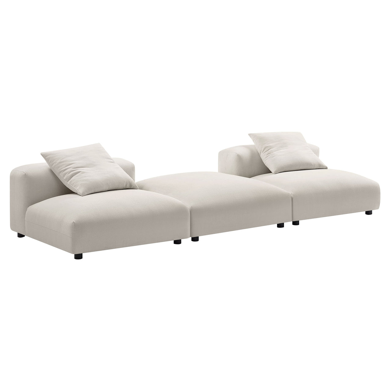 Leisure 3-Piece Modular Fabric Sectional, Sand