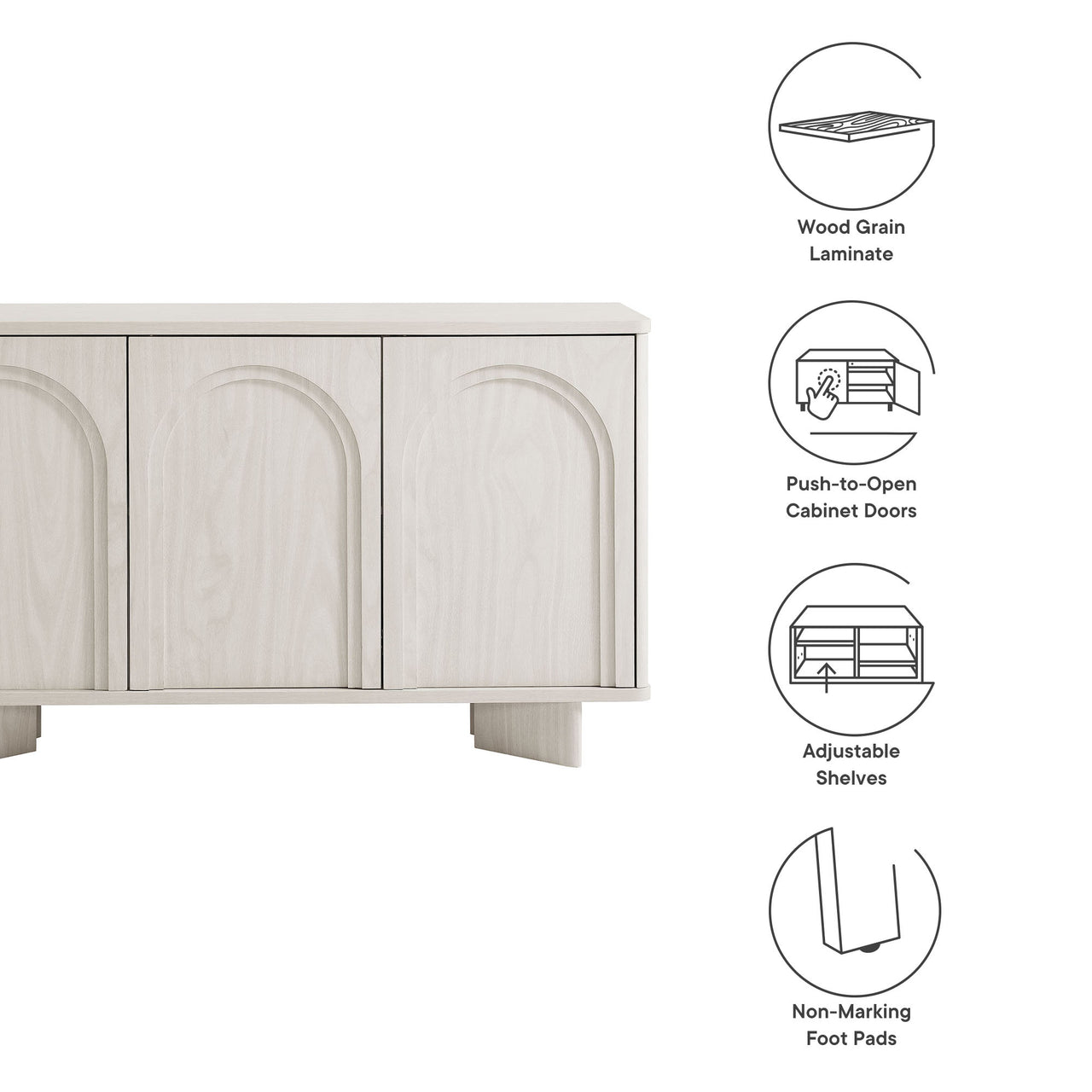 Quelora Sideboard, Ivory
