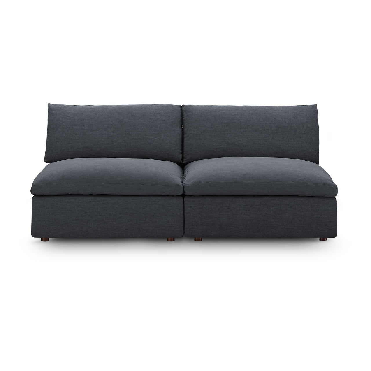 Angelic Cloudblend 2-Piece Armless Loveseat Sectional, Gray