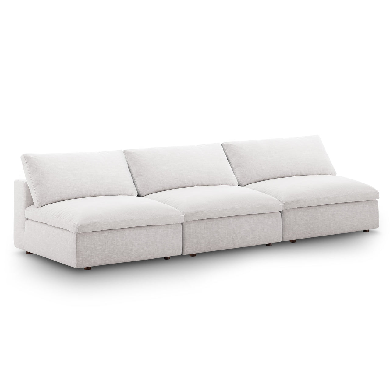 Angelic Cloudblend 3-Piece Armless Sofa Sectional, Beige