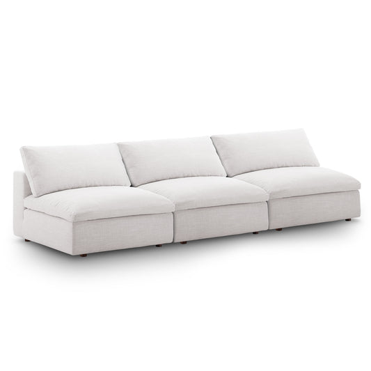 Angelic Cloudblend 3-Piece Armless Sofa Sectional, Beige