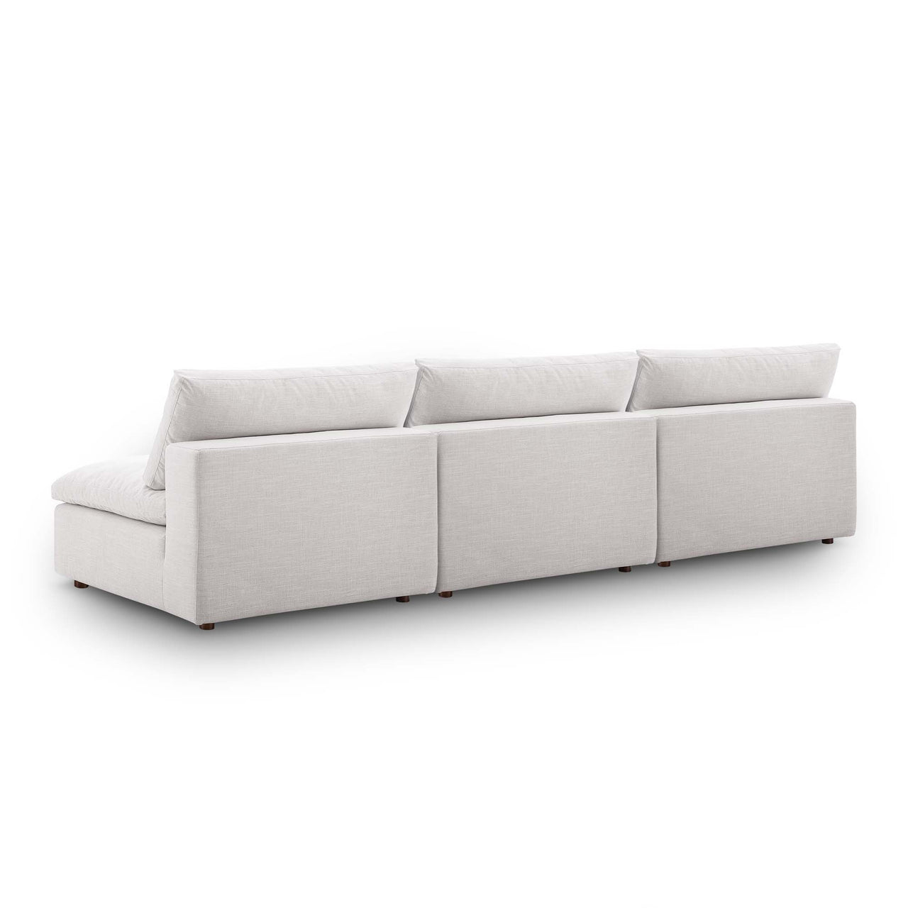 Angelic Cloudblend 3-Piece Armless Sofa Sectional, Beige