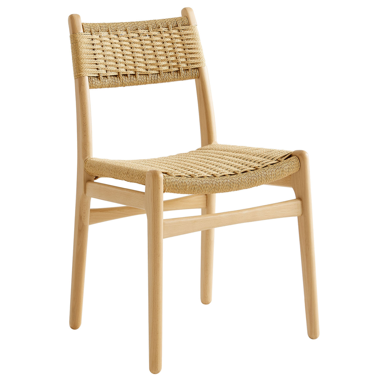 Persist Dining Chair Set of 2, Natural Wood