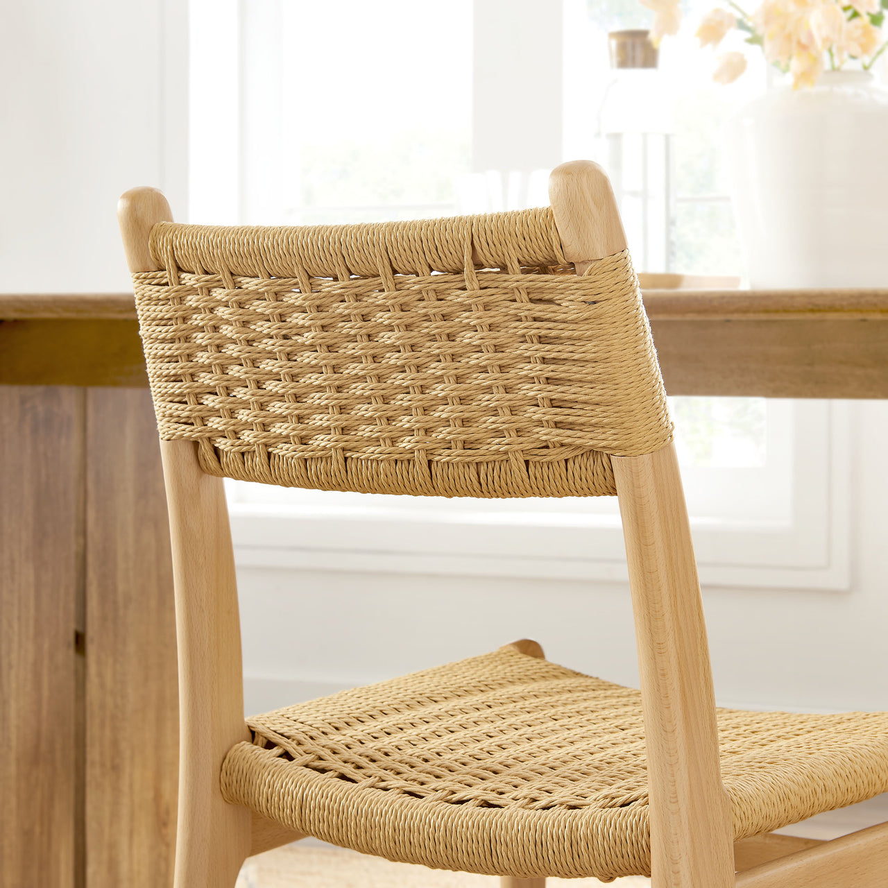 Persist Dining Chair Set of 2, Natural Wood