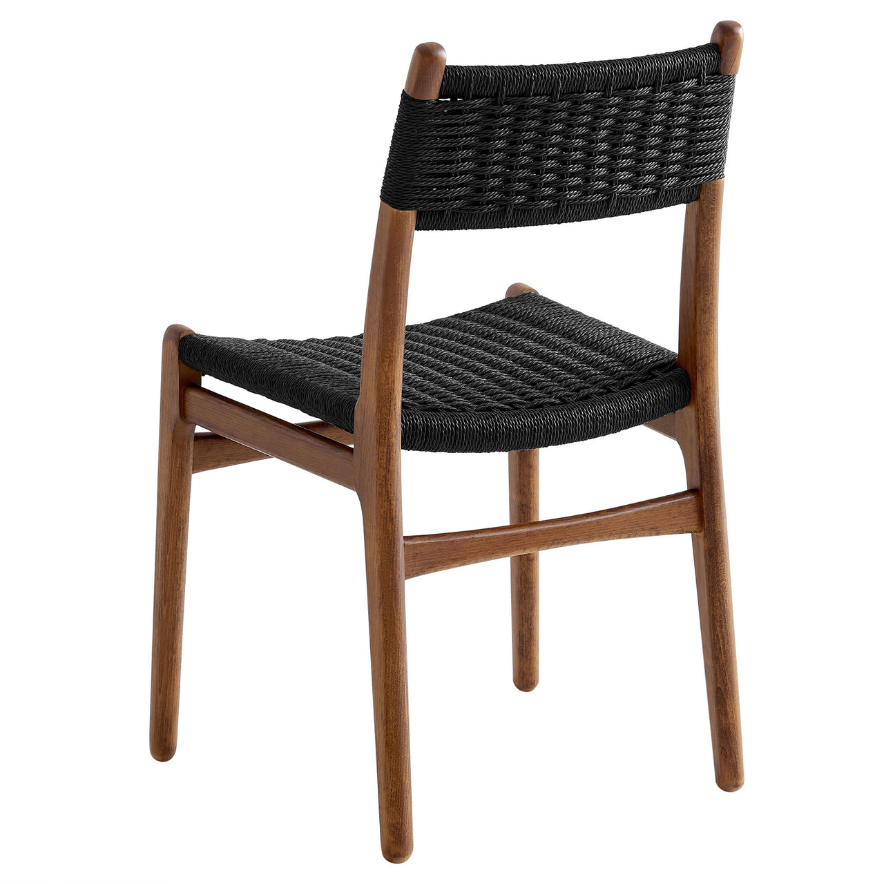 Persist Dining Chair Set of 2, Walnut & Black