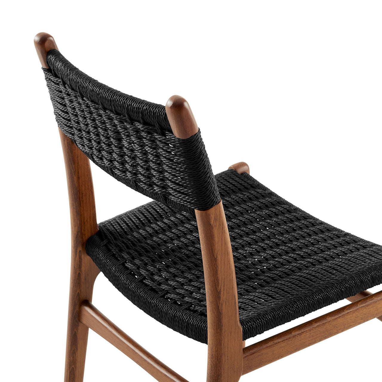 Persist Dining Chair Set of 2, Walnut & Black