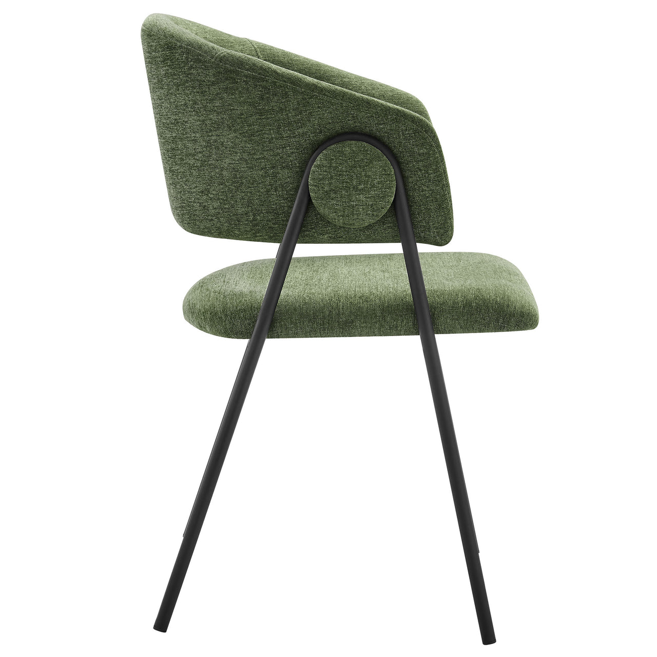 Alexis Chenille Dining Chair Set of 2, Fern & Black