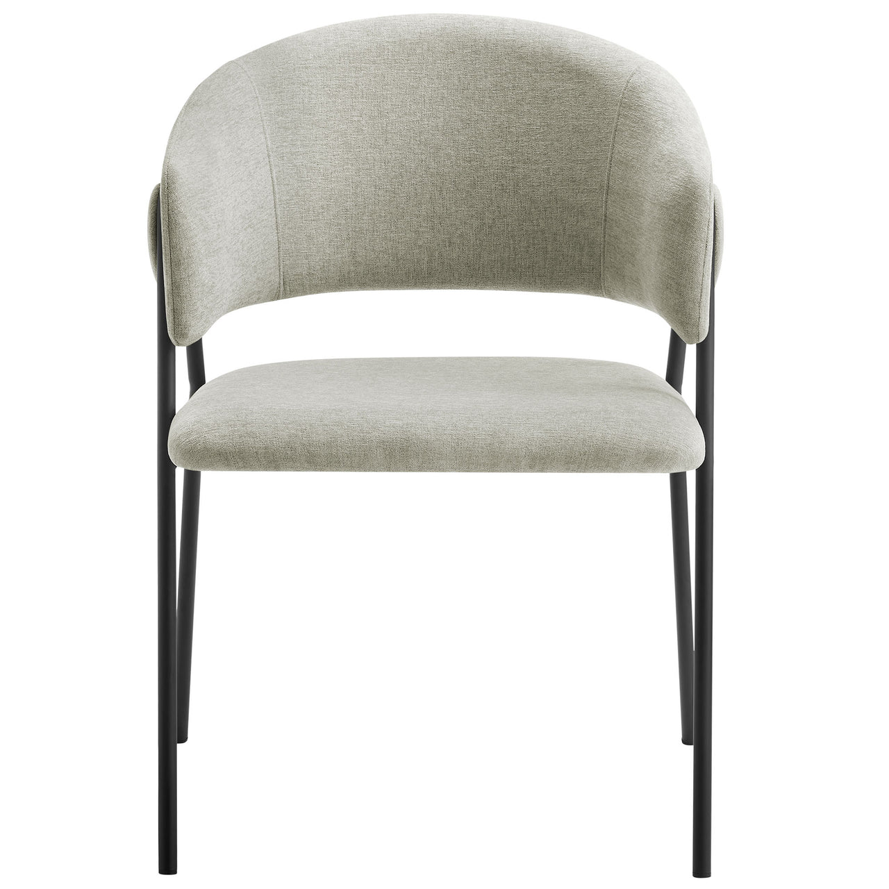 Alexis Chenille Dining Chair Set of 2, Taupe & Black
