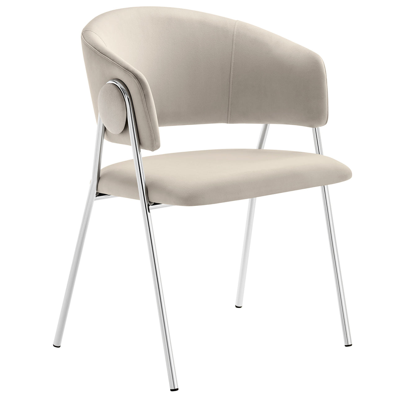 Alexis Velvet Dining Chair Set of 2, Almond