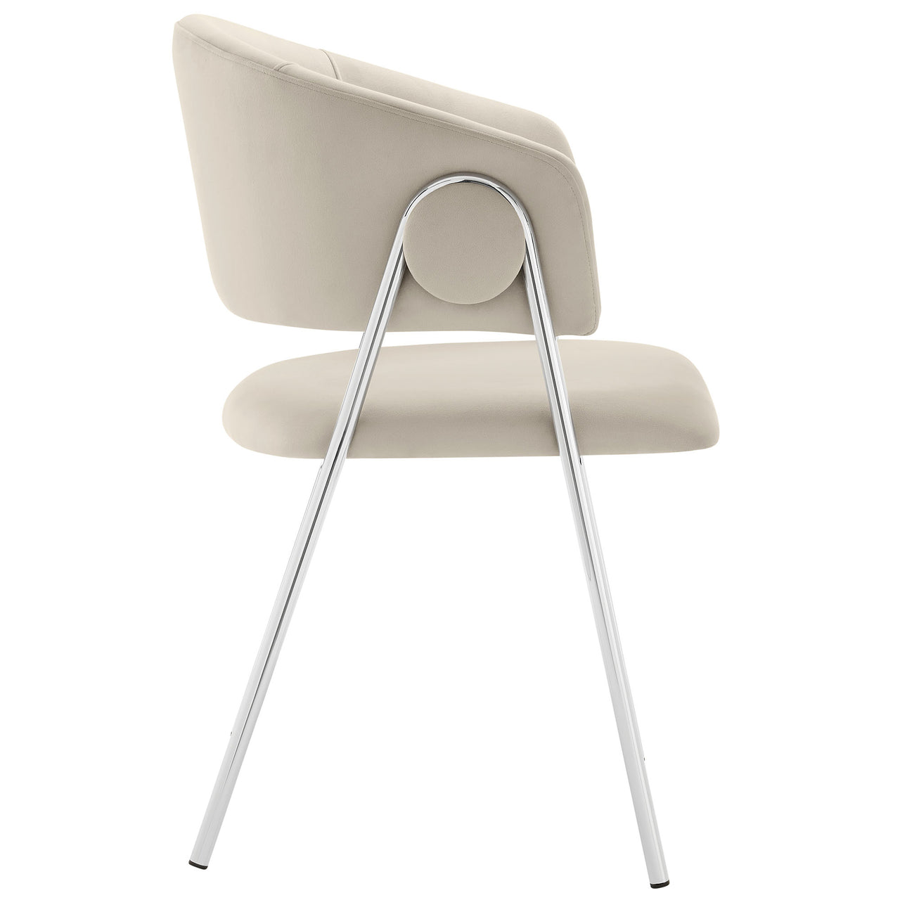 Alexis Velvet Dining Chair Set of 2, Almond