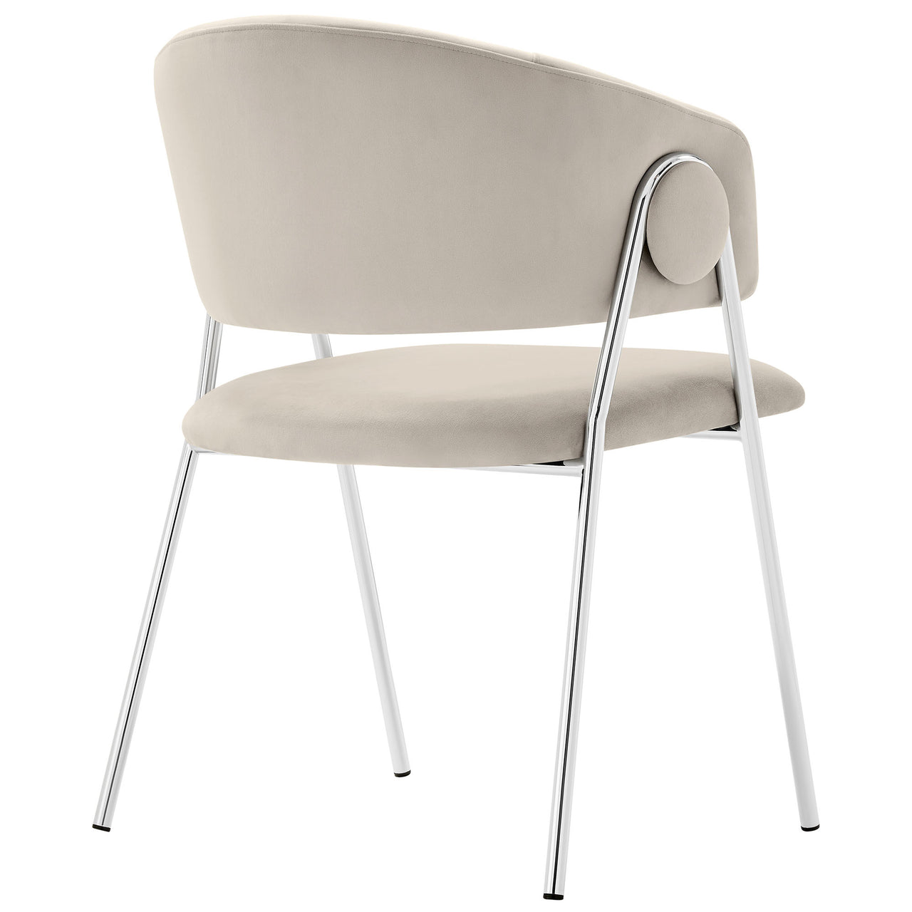 Alexis Velvet Dining Chair Set of 2, Almond