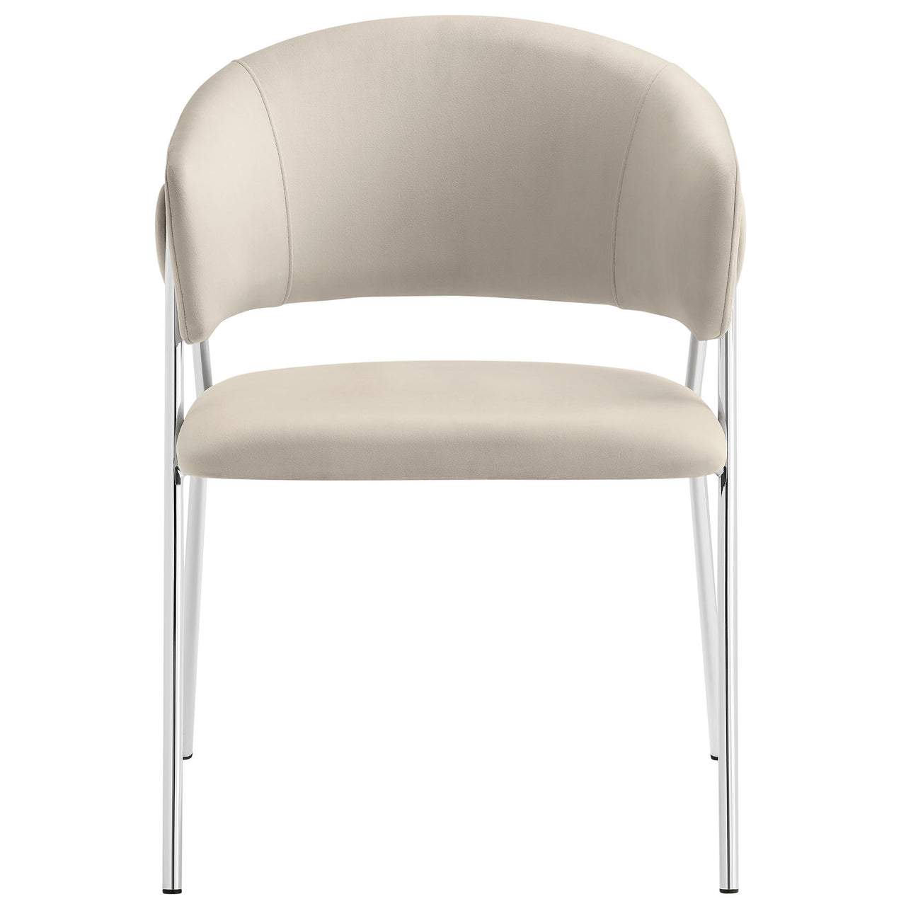 Alexis Velvet Dining Chair Set of 2, Almond