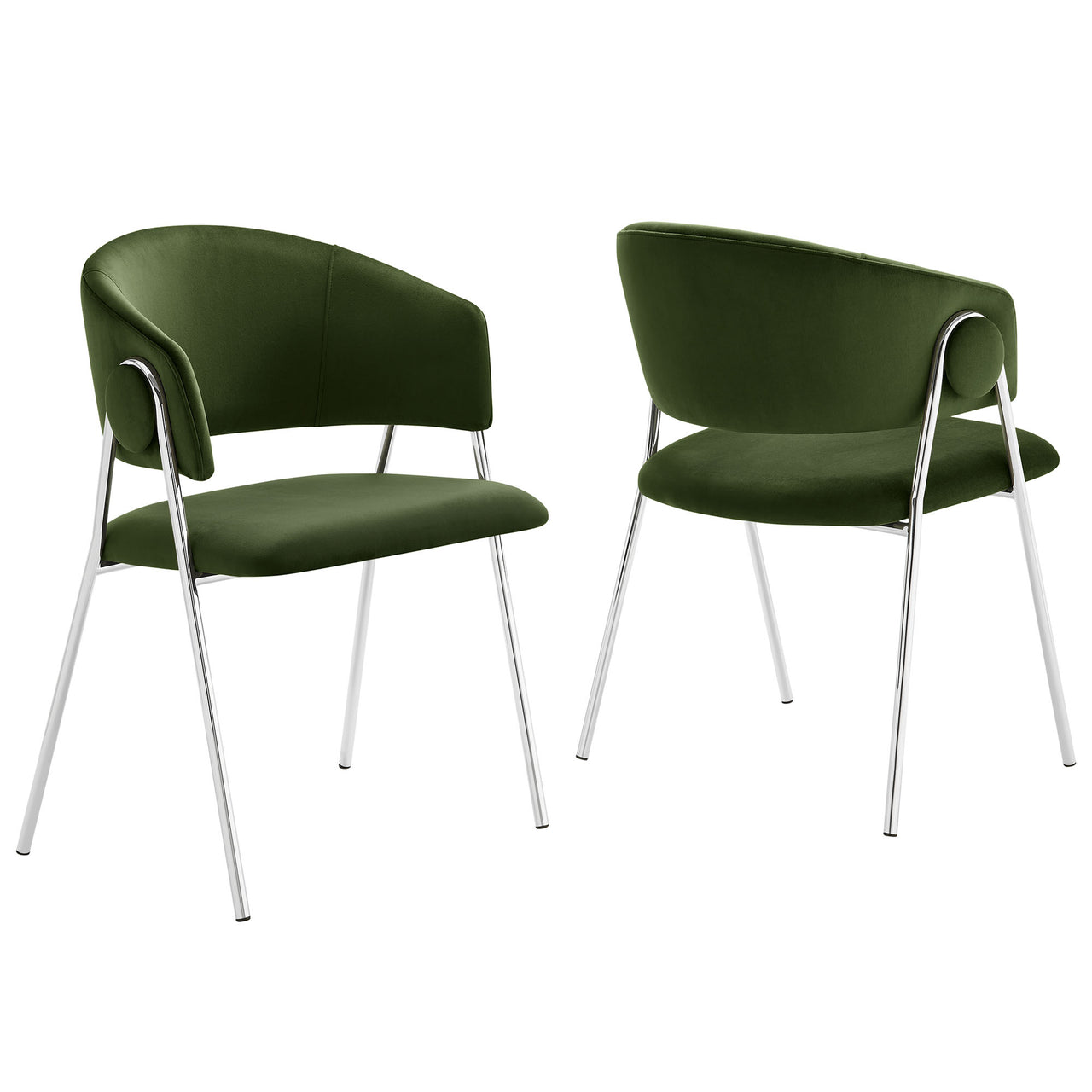 Alexis Velvet Dining Chair Set of 2, Basil