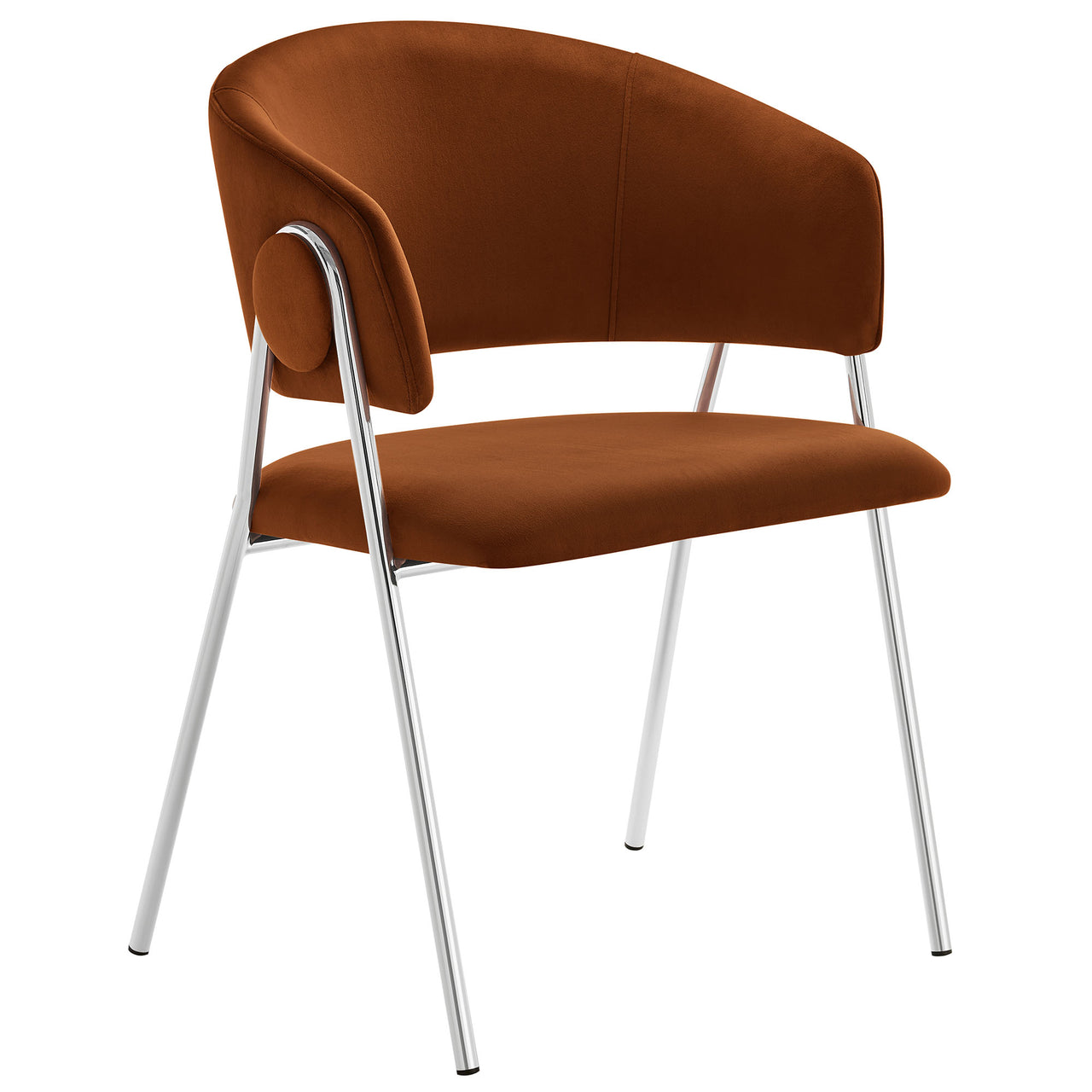 Alexis Velvet Dining Chair Set of 2, Terracotta