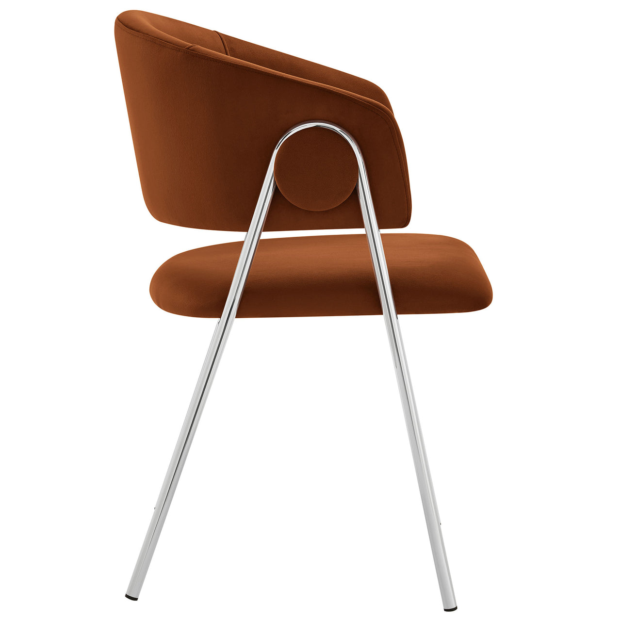 Alexis Velvet Dining Chair Set of 2, Terracotta