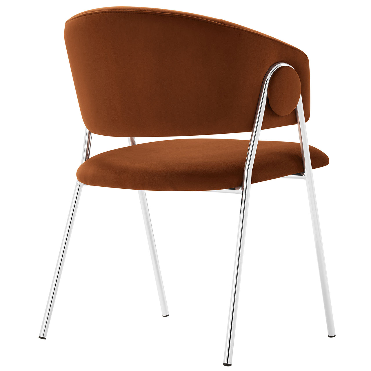 Alexis Velvet Dining Chair Set of 2, Terracotta