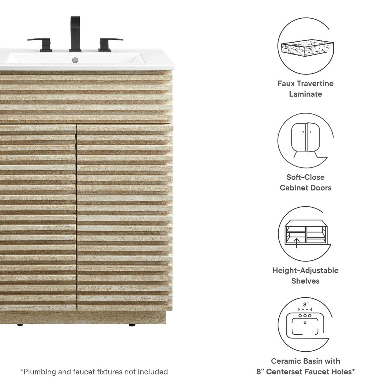 Ventra Vanity Unit, Small, White